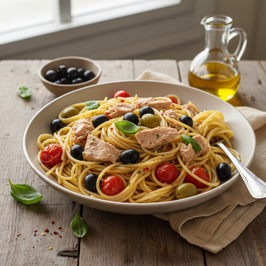 Pâtes au Thon et Olives