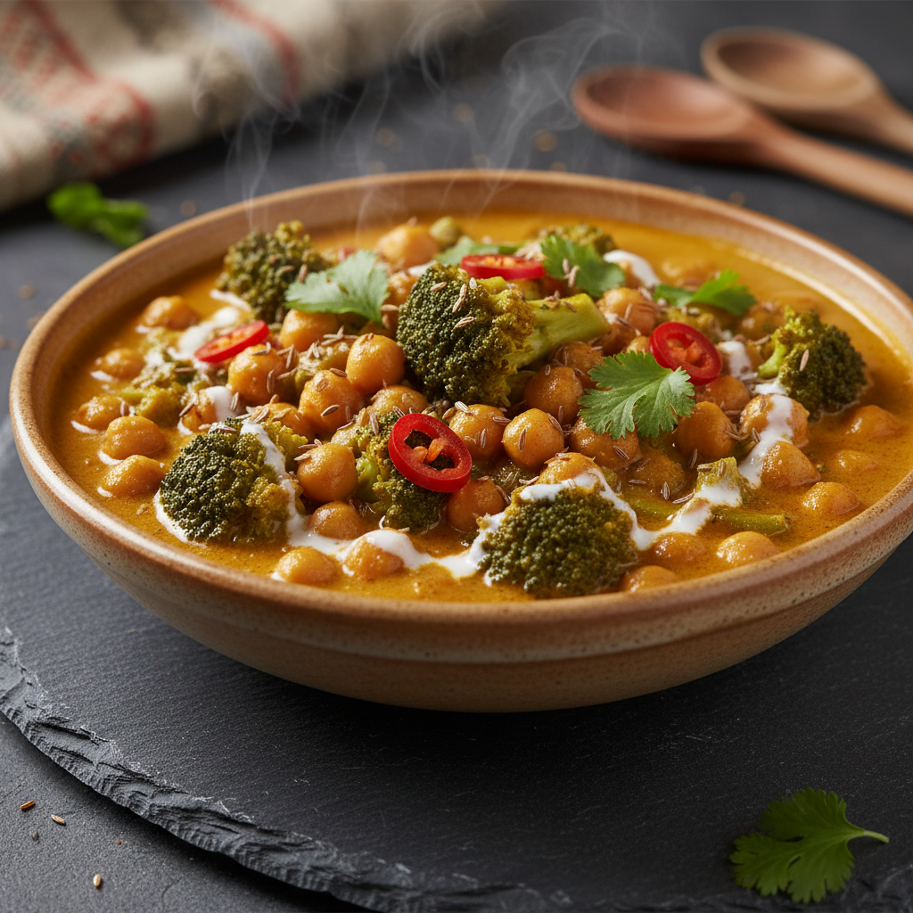 Curry de Brocoli et Pois Chiches