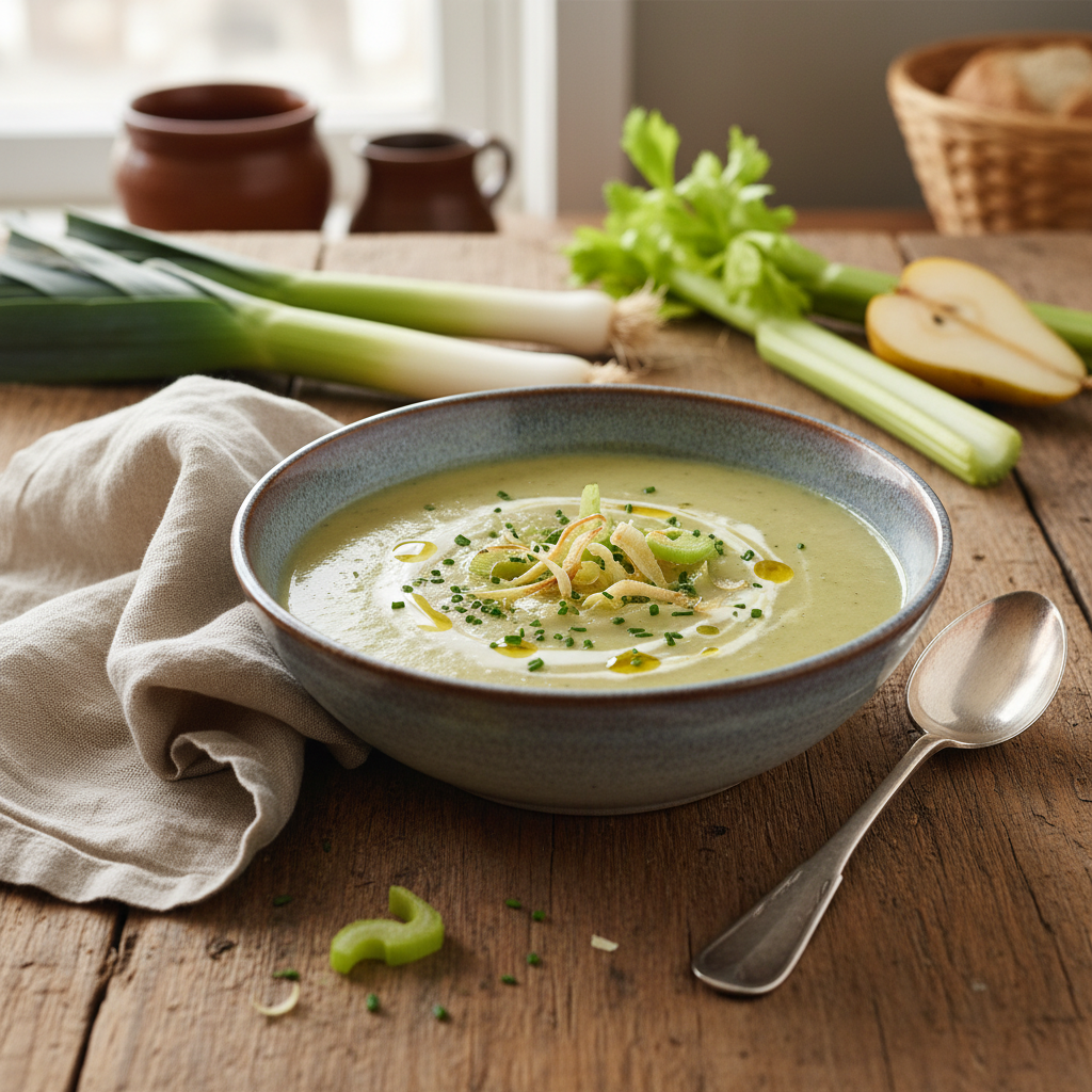 Soupe Crémeuse Céleri et Poireaux