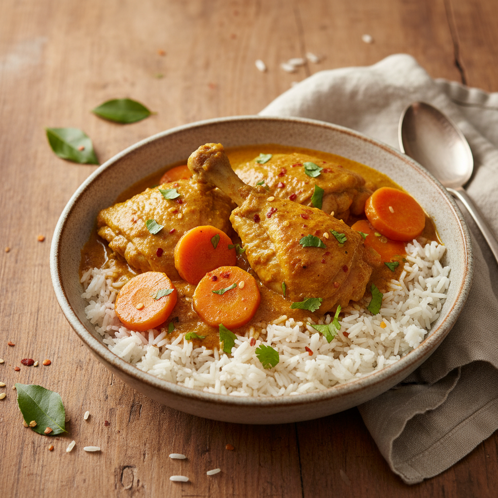 Curry de poulet aux carottes