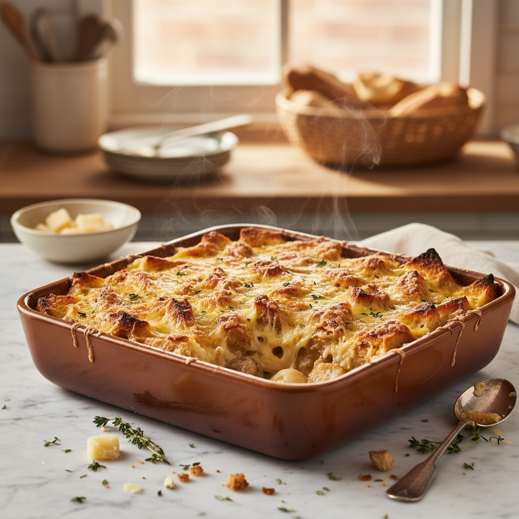 Gratin de Pain et Gruyère