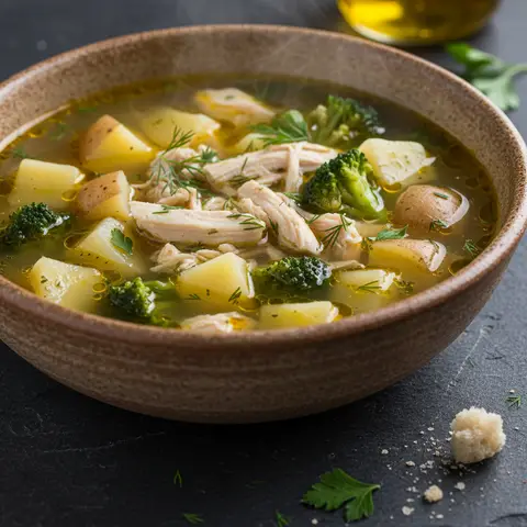 Hearty Chicken, Potato, and Broccoli Soup