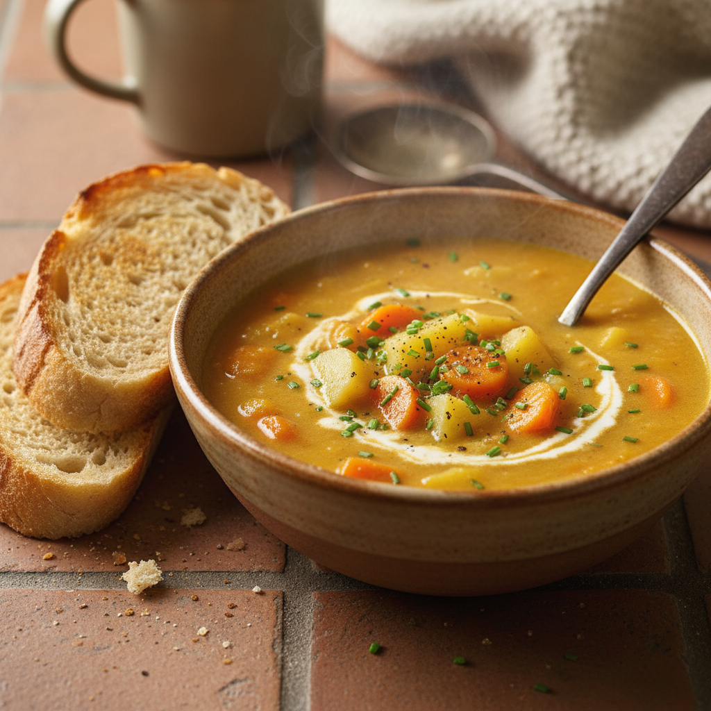 Soupe Réconfortante Pommes de Terre et Carotte