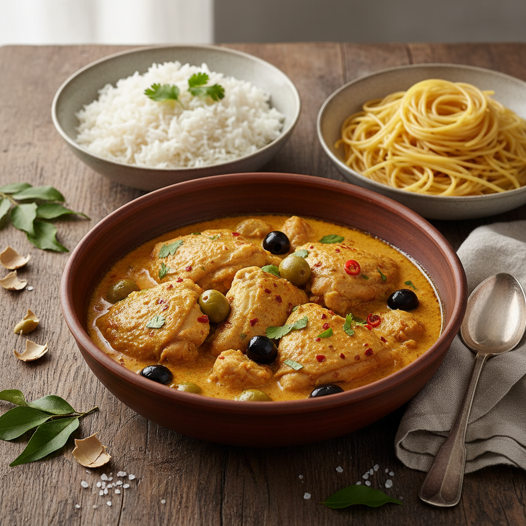 Curry de Poulet aux Olives et Riz