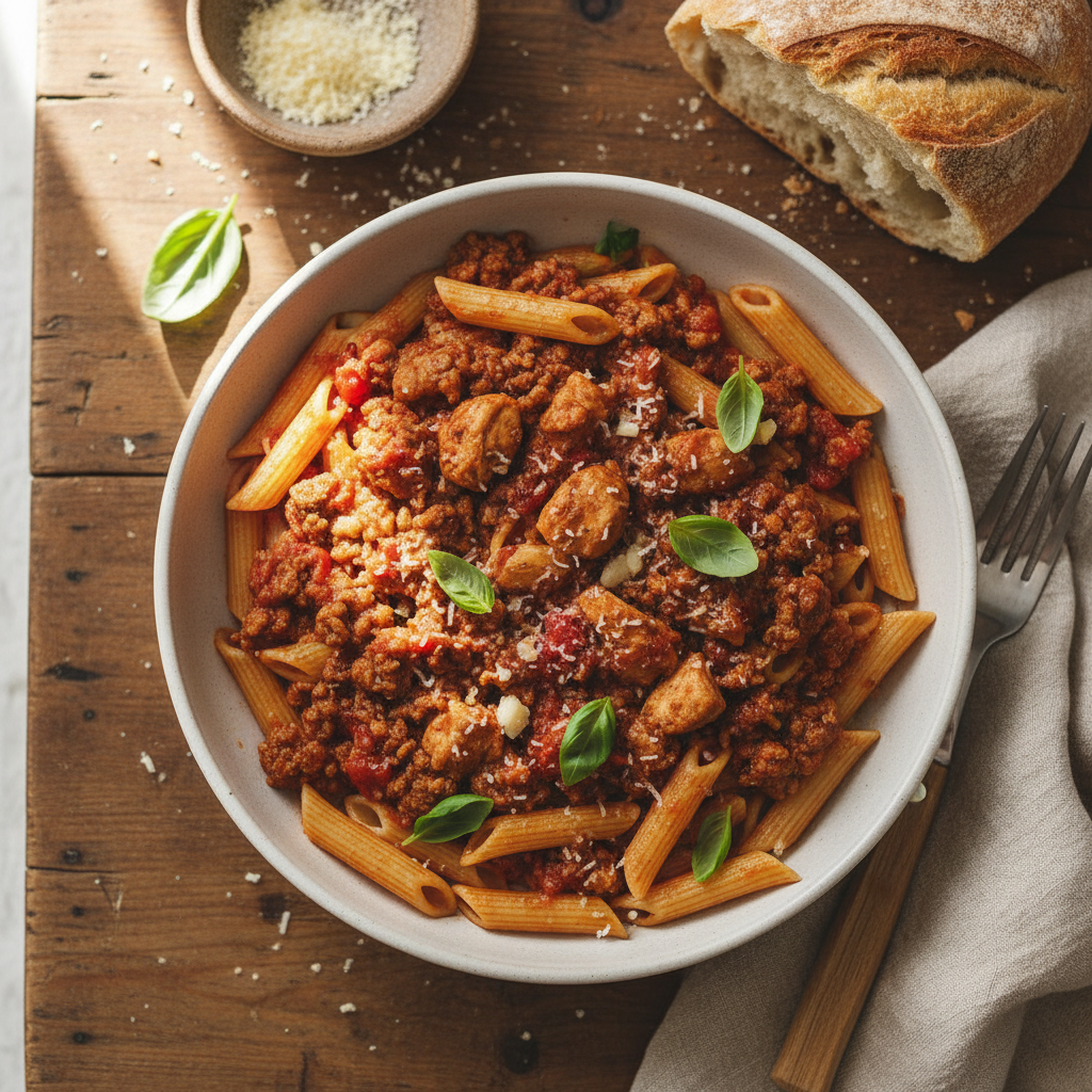 Penne à la Bolognaise Simplifiée