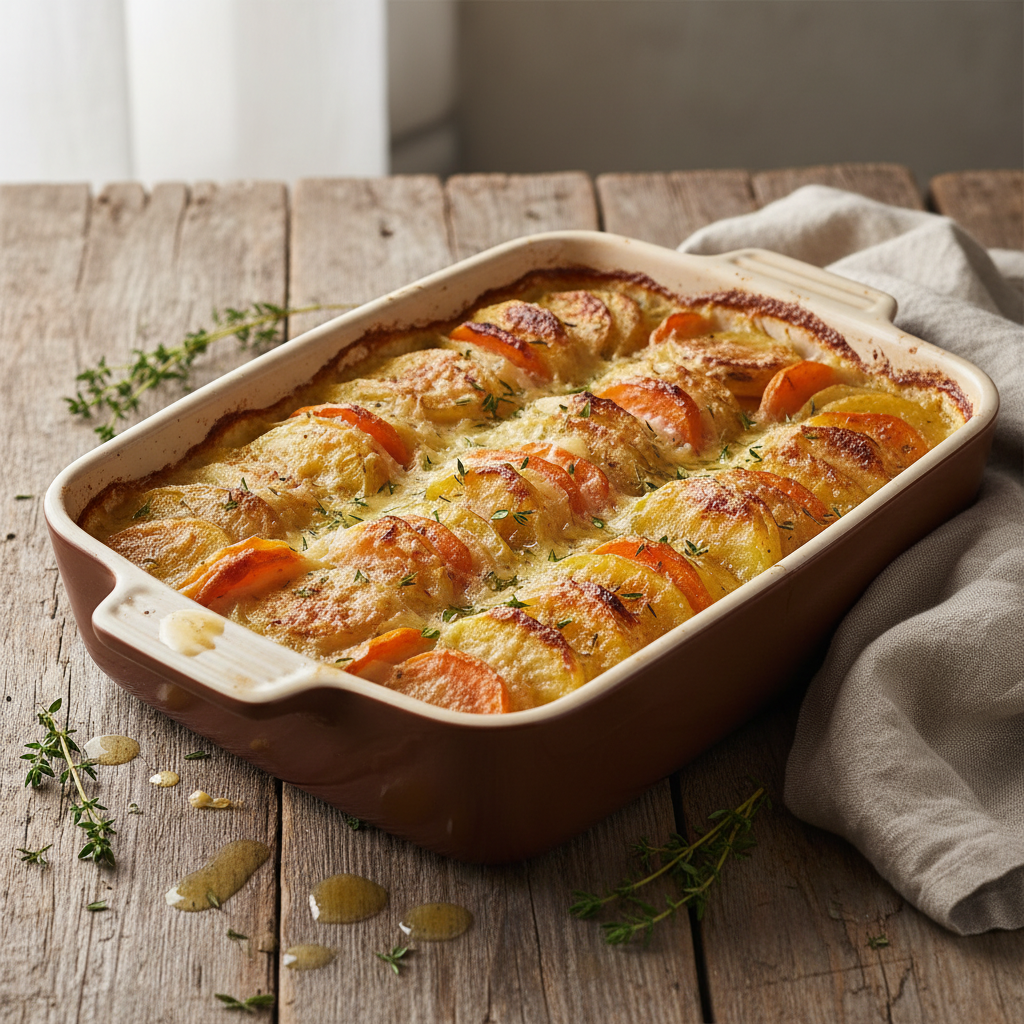 Gratin de Pommes de Terre et Carottes