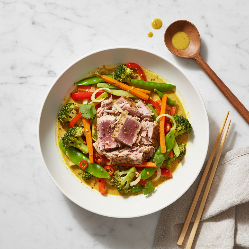 Curry de Légumes et Thon Rapide