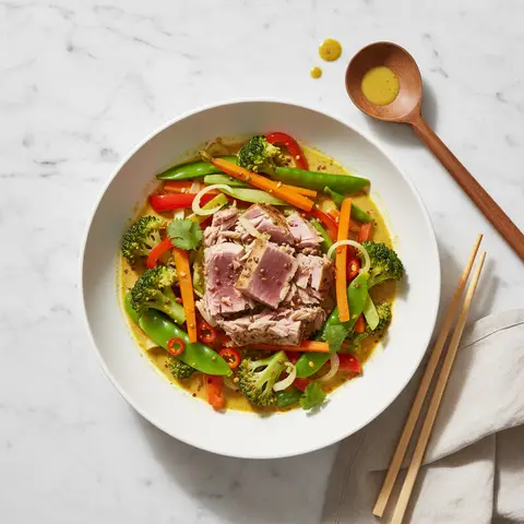 Quick Vegetable and Tuna Curry