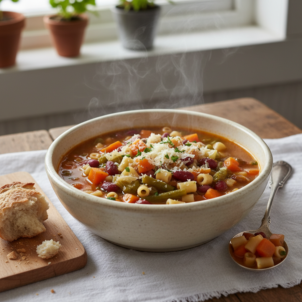 Minestrone aux Carottes et Pâtes