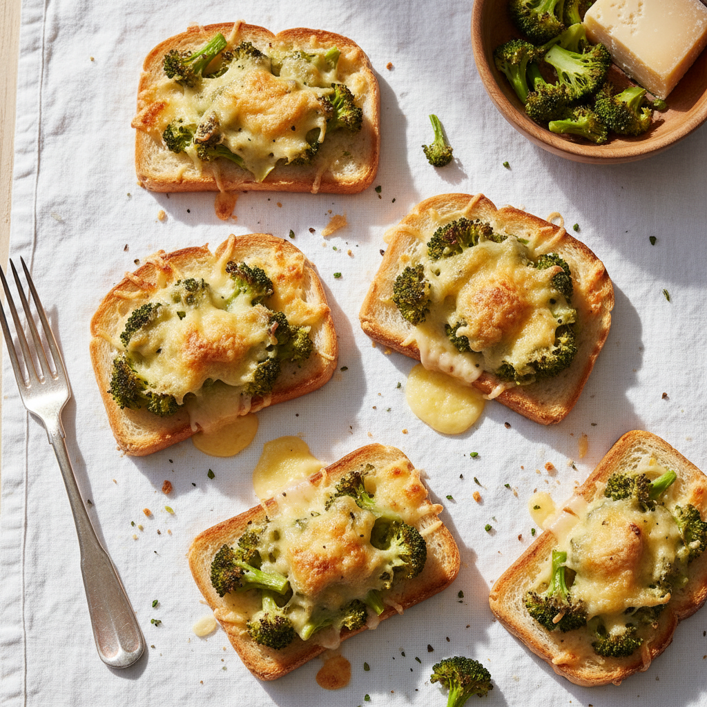 Tartines Gratinées Pain de Mie Brocoli Gruyère