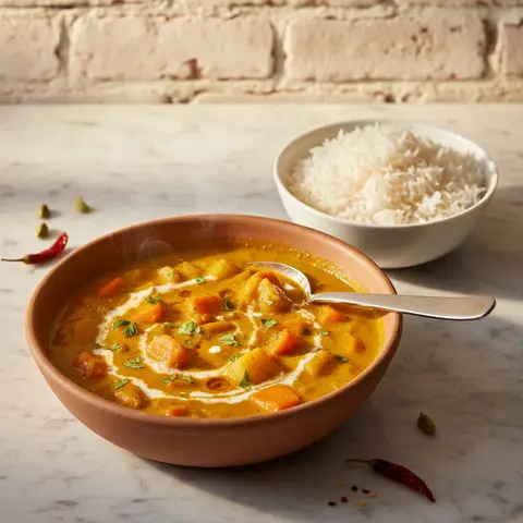 Karotten- und Kartoffelcurry