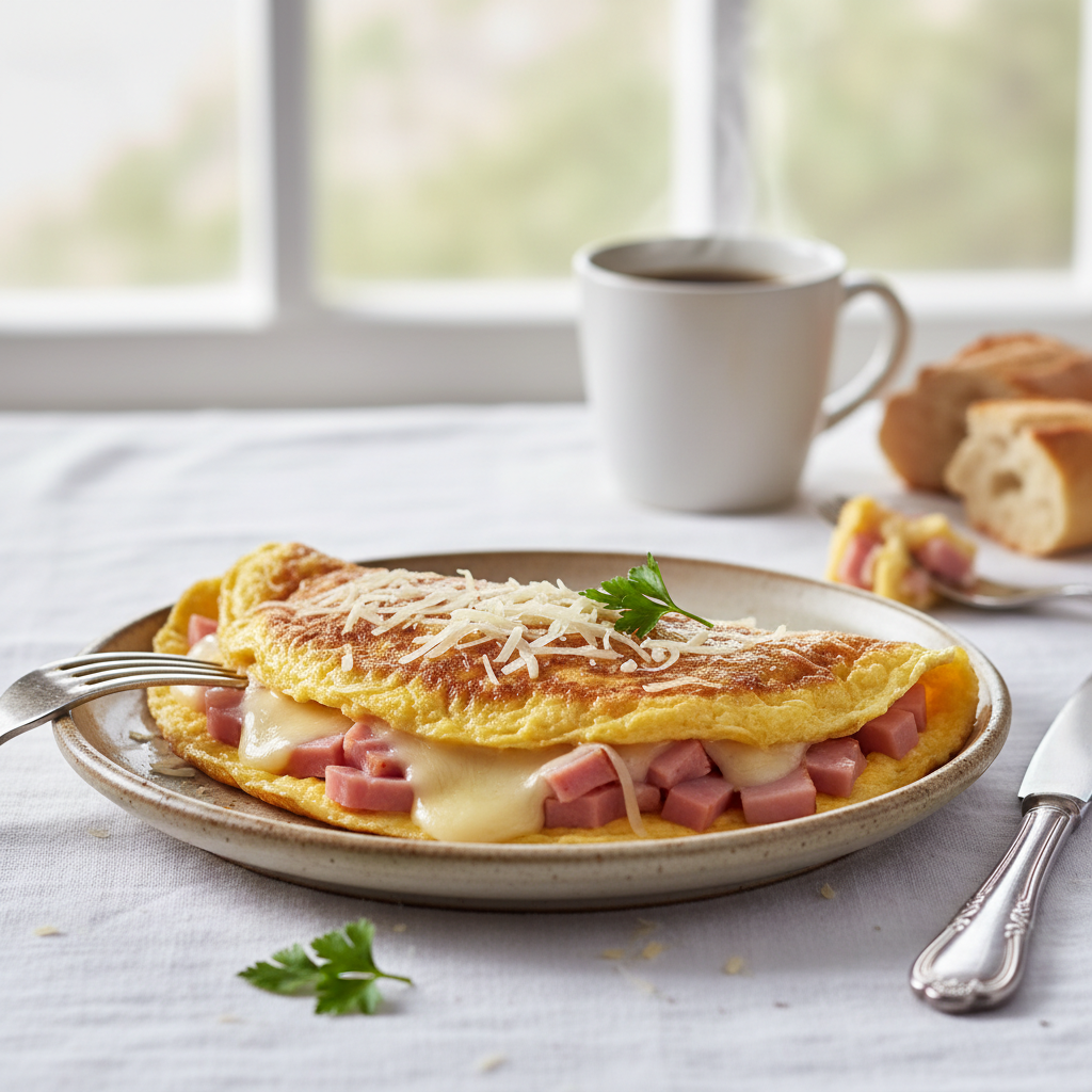 Omelette aux Jambon et Fromage