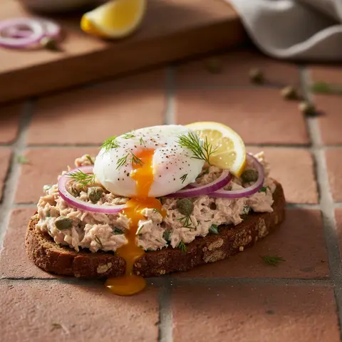 Smørrebrød mit Thunfisch
