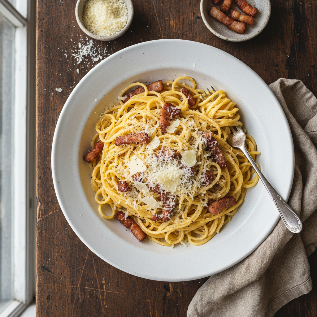 Pâtes à la Carbonara Simplifiée