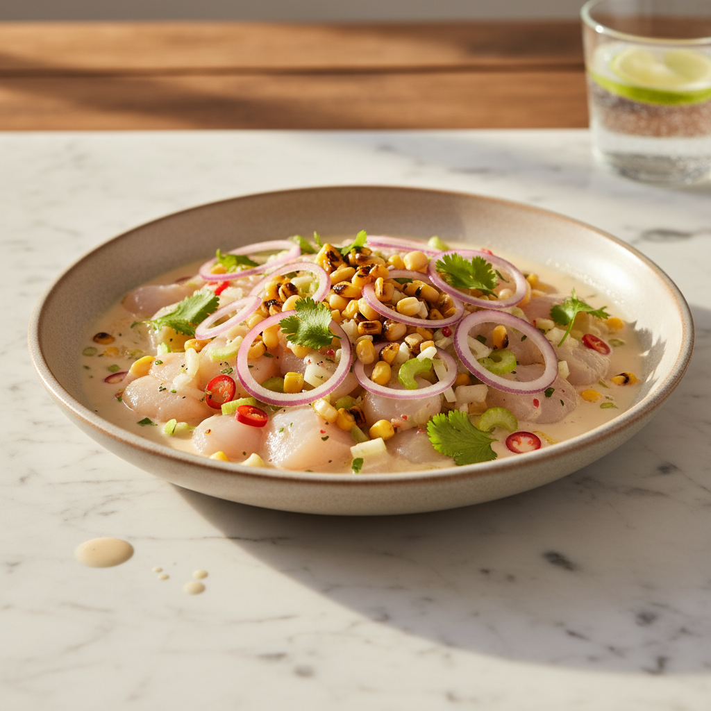 Ceviche de Saint-Jacques au lait de tigre