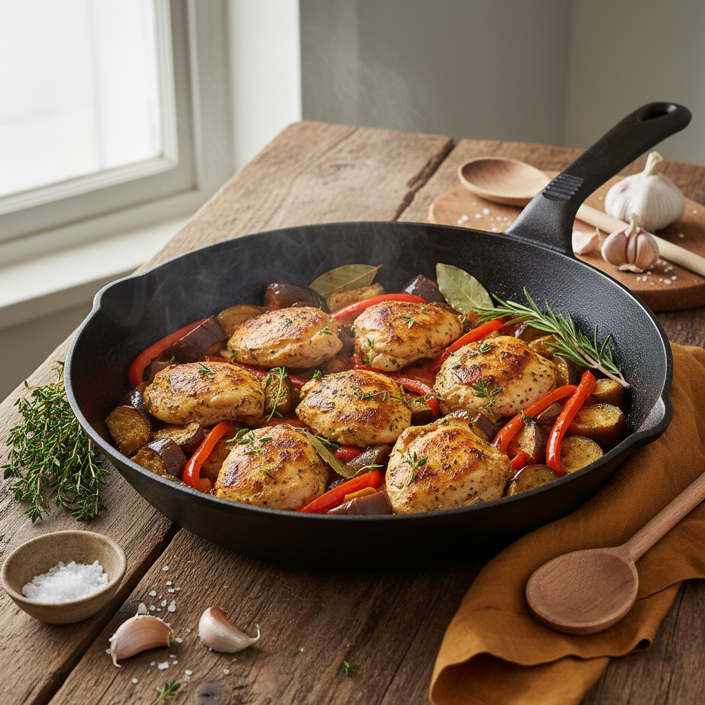 Wok de poulet à la provençale