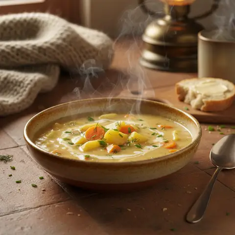 Kartoffel- und Karottensuppe