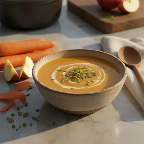 Samtige Möhren-Apfel-Suppe