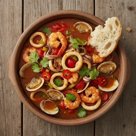Caldeirada de fruits de mer portugaise
