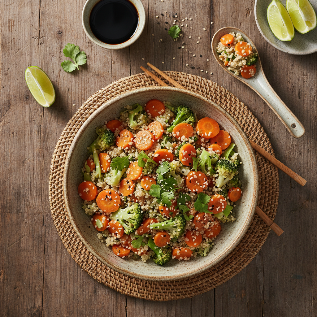 Sauté de Carottes et Brocoli au Quinoa
