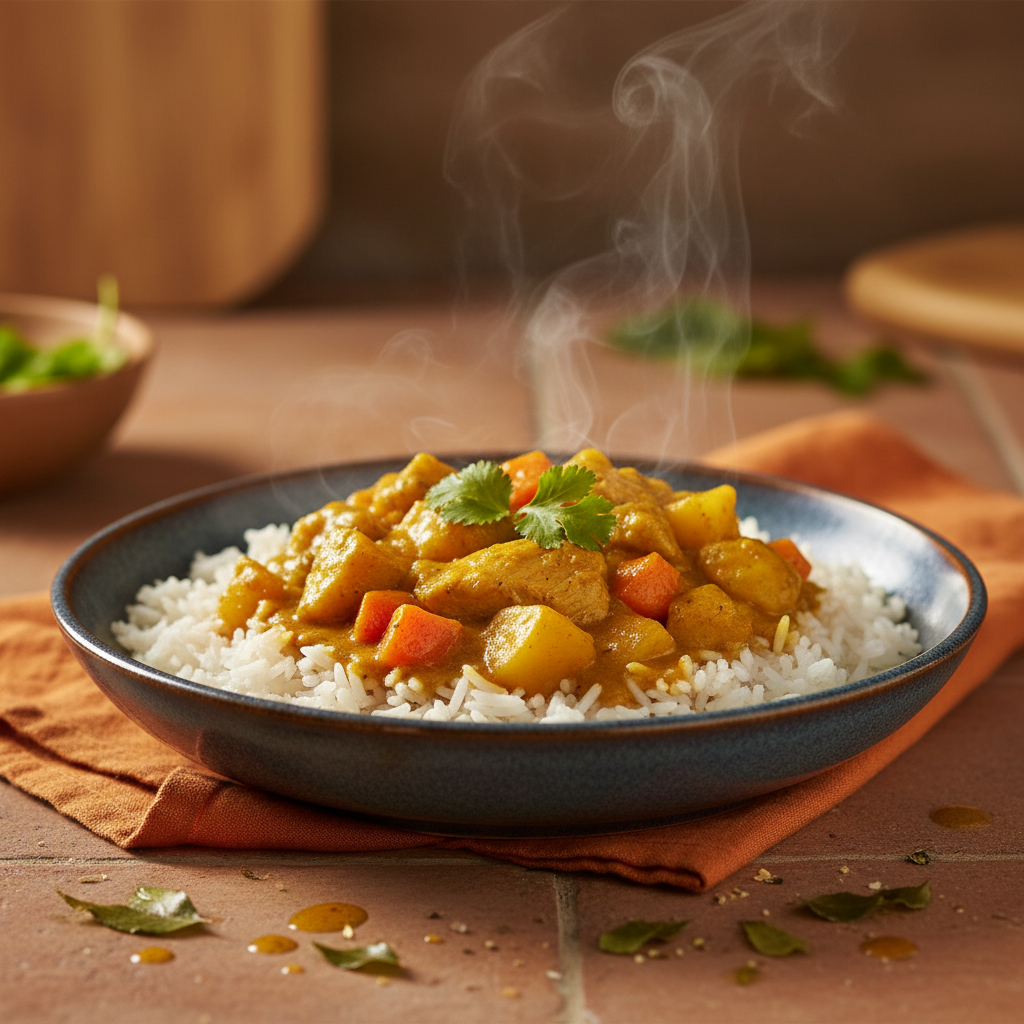 Curry de poulet aux légumes