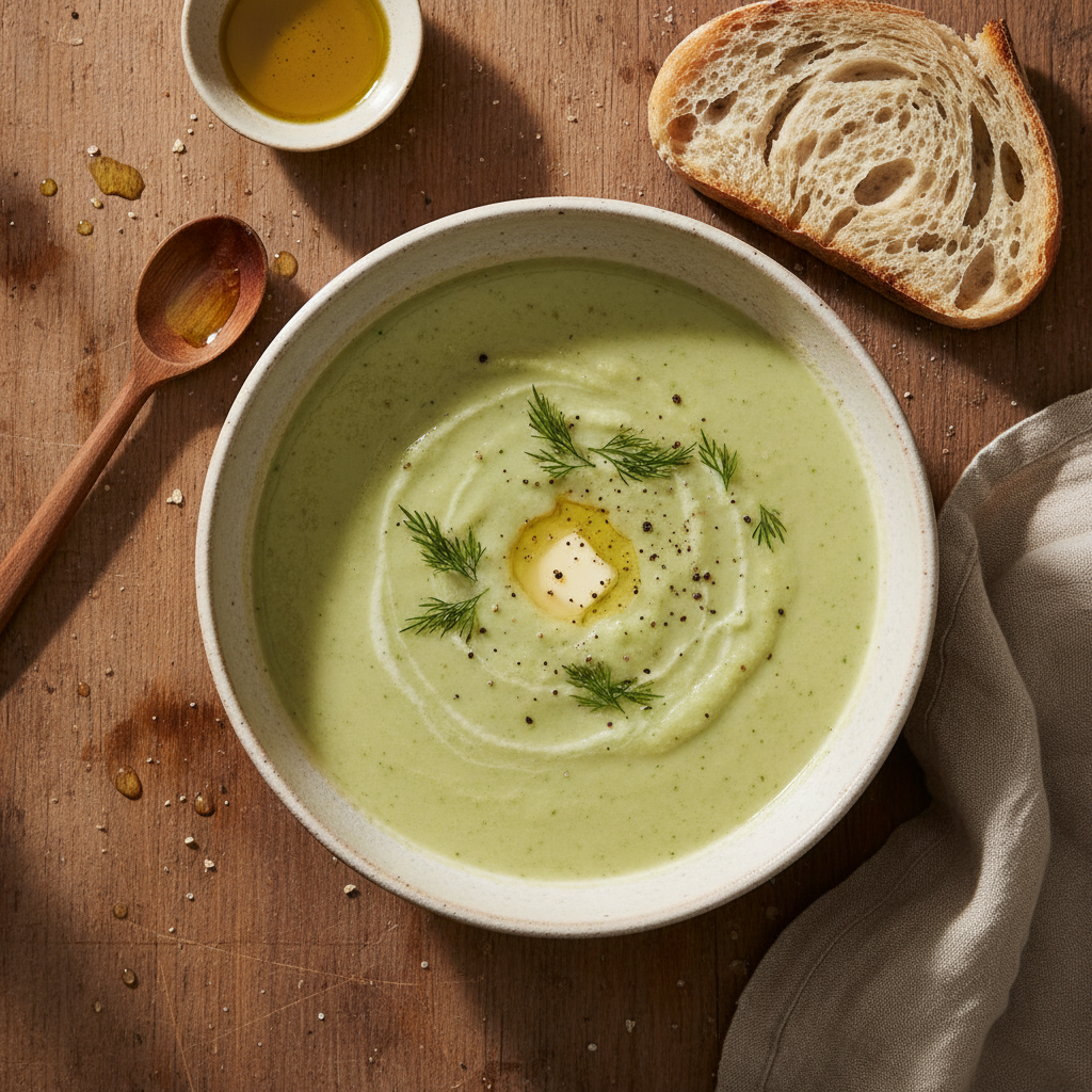 Soupe de courgettes crémeuse
