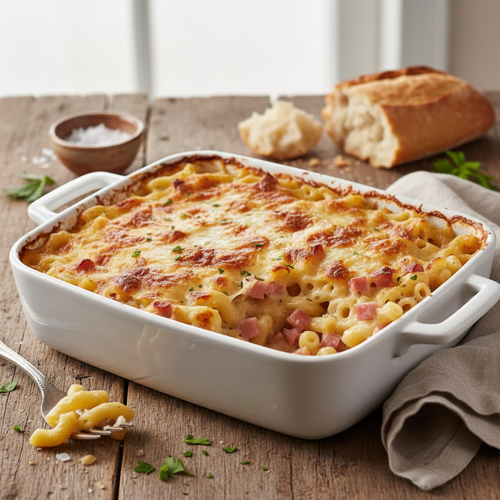 Gratin de Coquillettes au Jambon