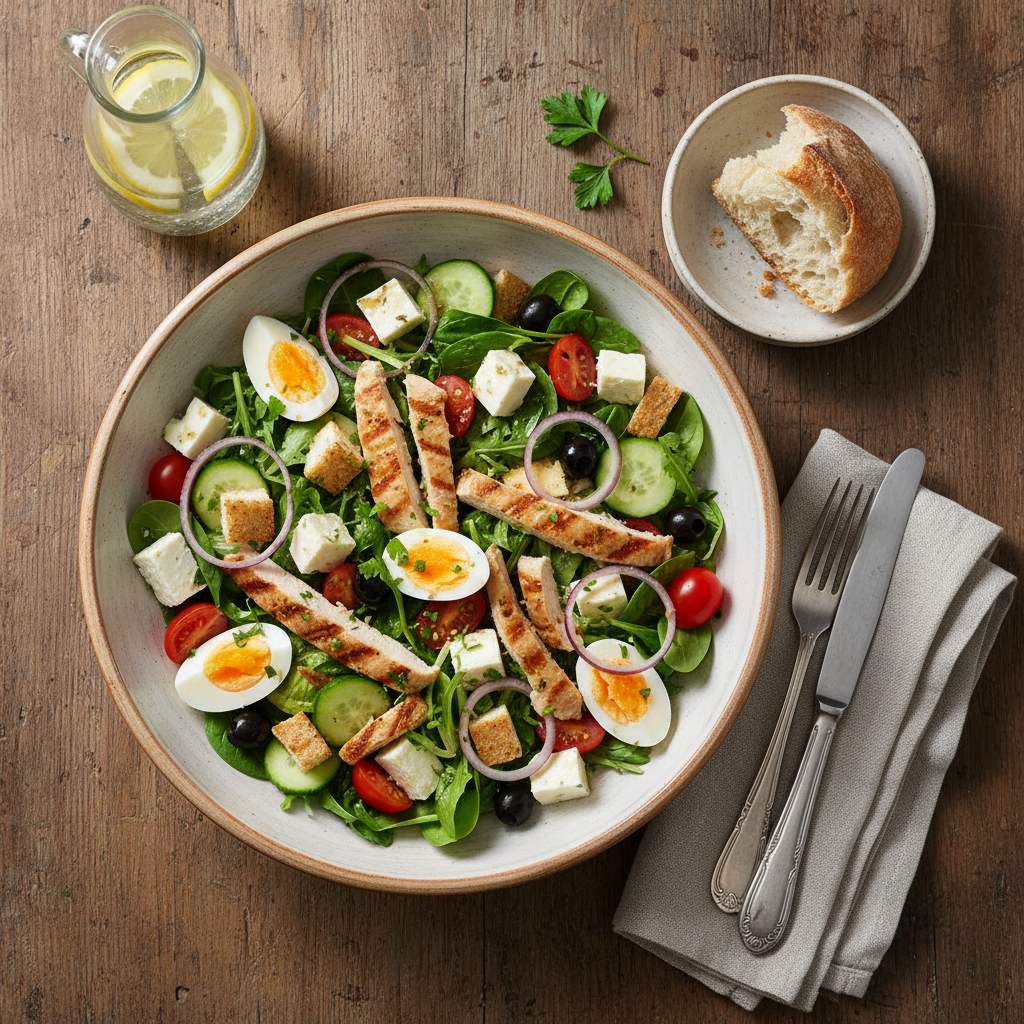 Salade Composée Poulet-Fromage