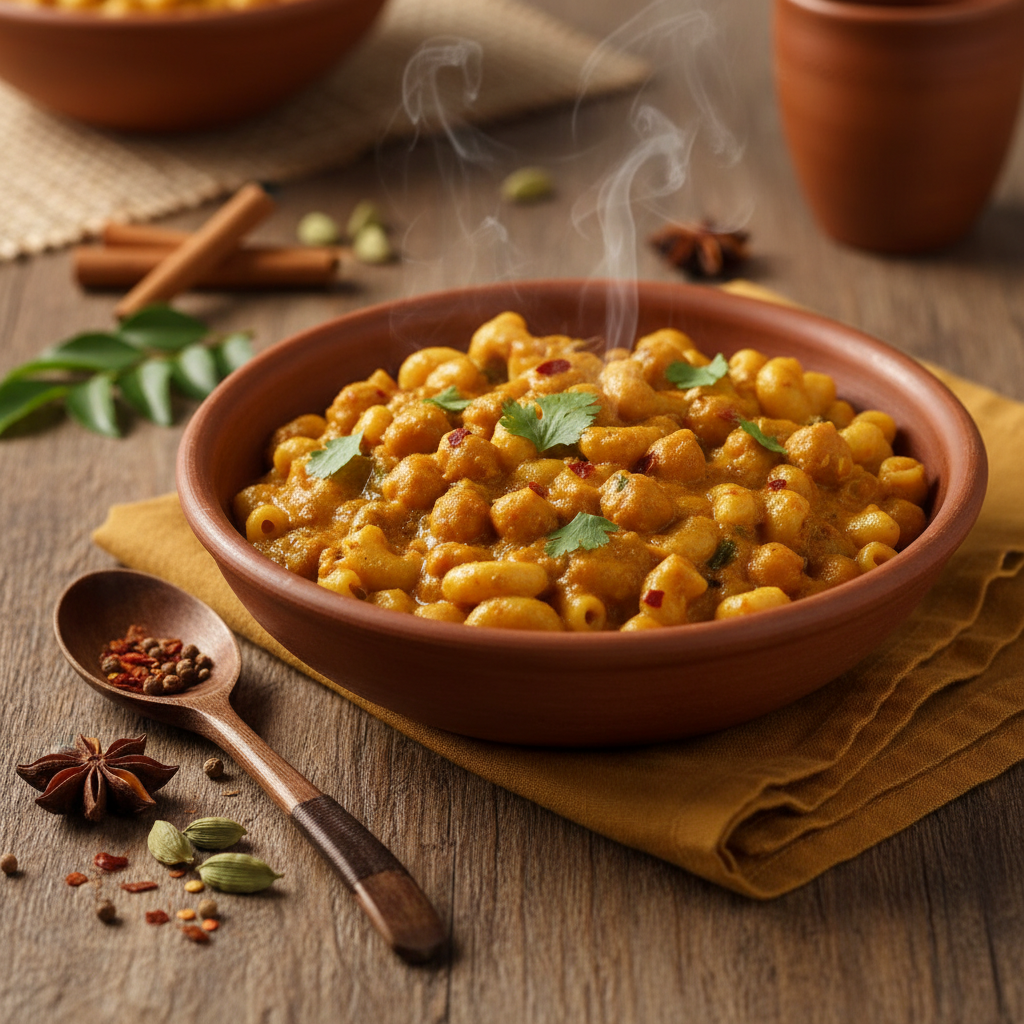 Curry de Pois Chiches aux Coquillettes