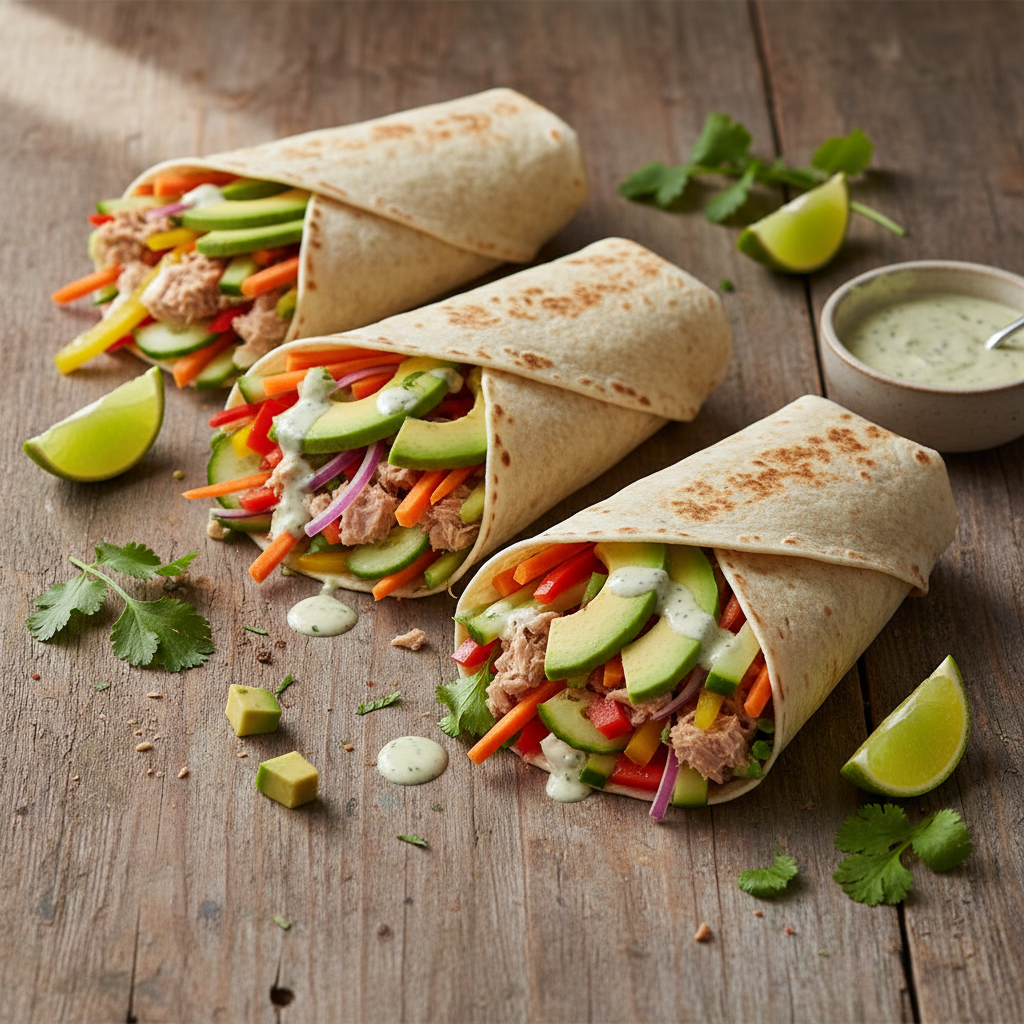 Wraps au Thon et Légumes Croquants