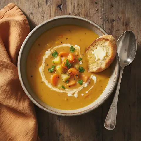 Karotten- und Kartoffelsuppe