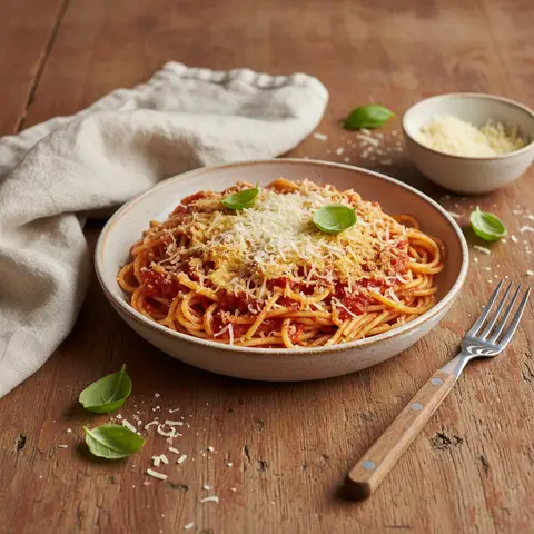 Nudeln mit Tomate und Comté