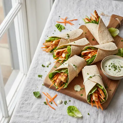 Chicken and Fresh Vegetable Wraps