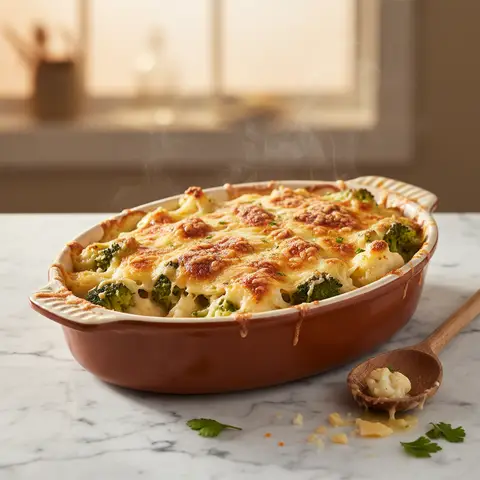 Broccoli and Cauliflower Gratin with Gruyère