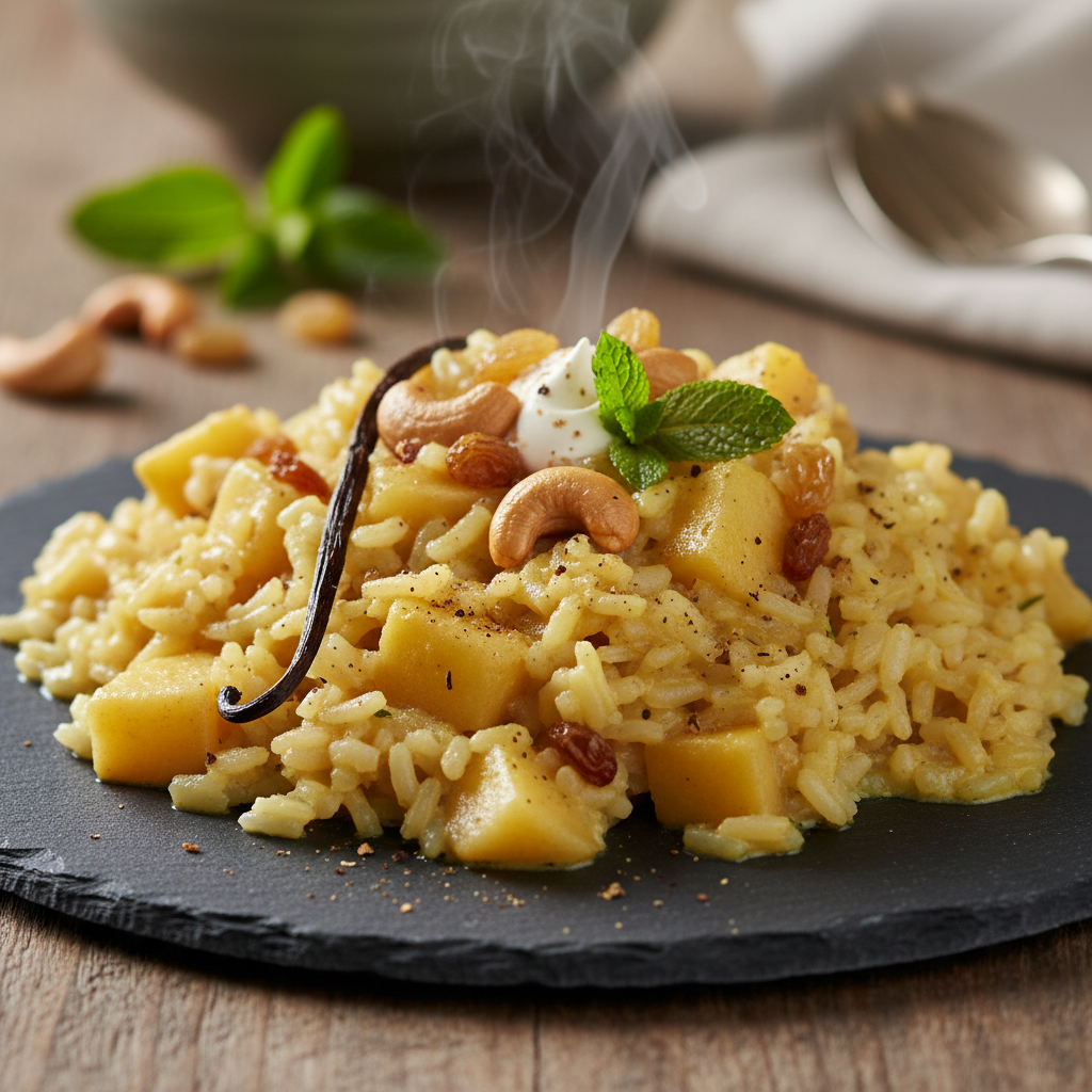 Riz aux fruits et curry doux