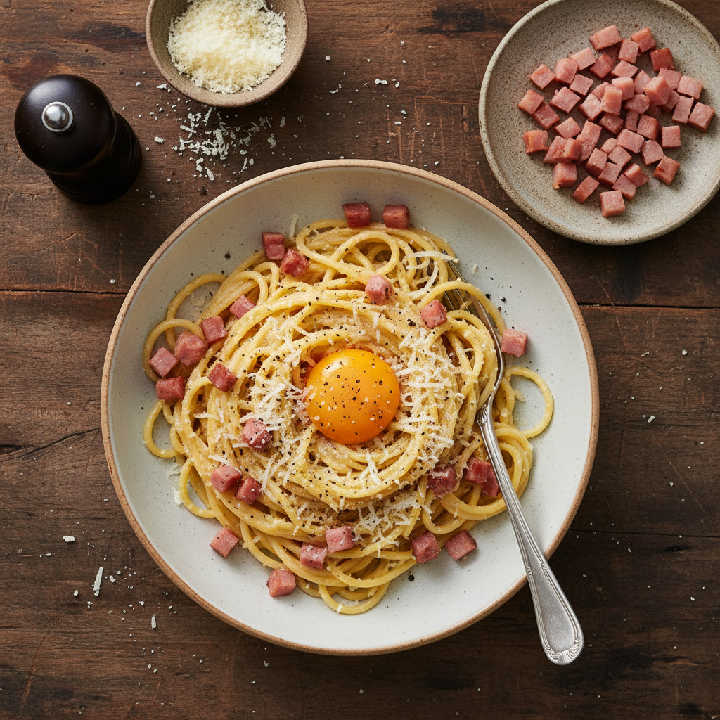 Pâtes à la Carbonara Simplifiée