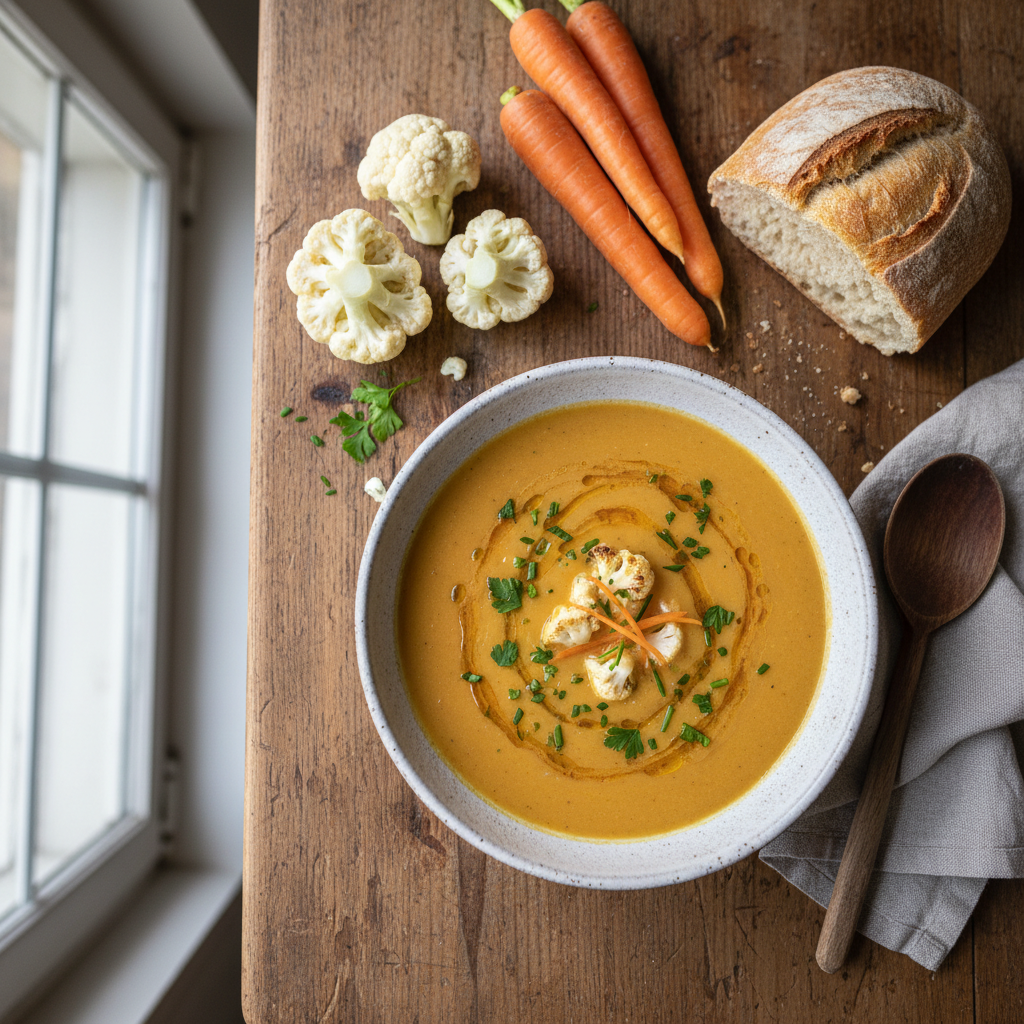 Soupe Crémeuse Chou-fleur et Carottes