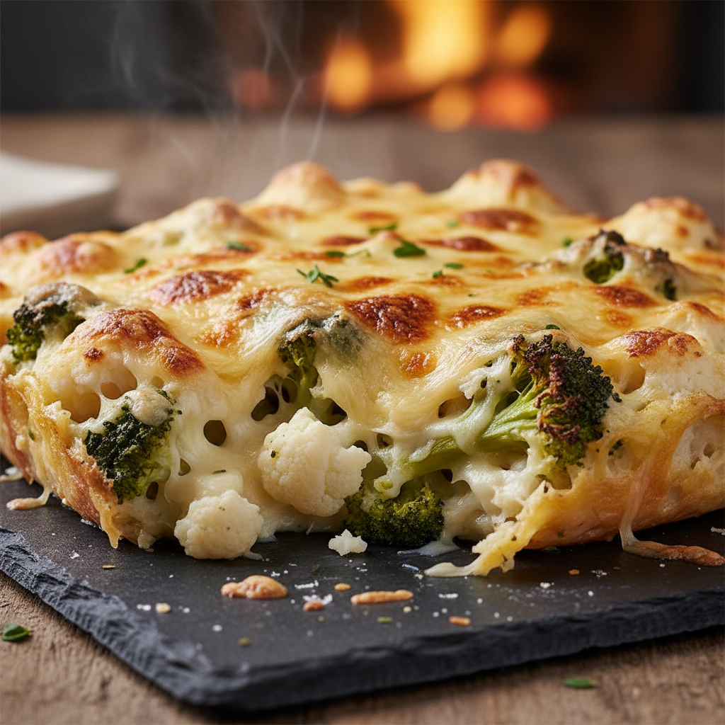 Gratin de Chou-fleur et Brocoli au Gruyère