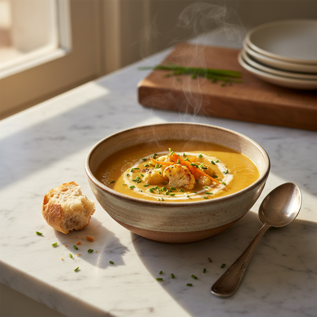 Soupe Crémeuse Chou-Fleur et Carottes