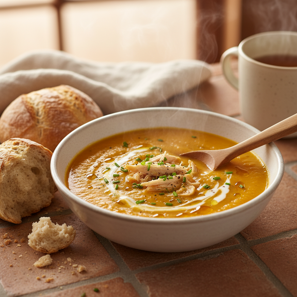 Soupe Carotte-Poulet Simple