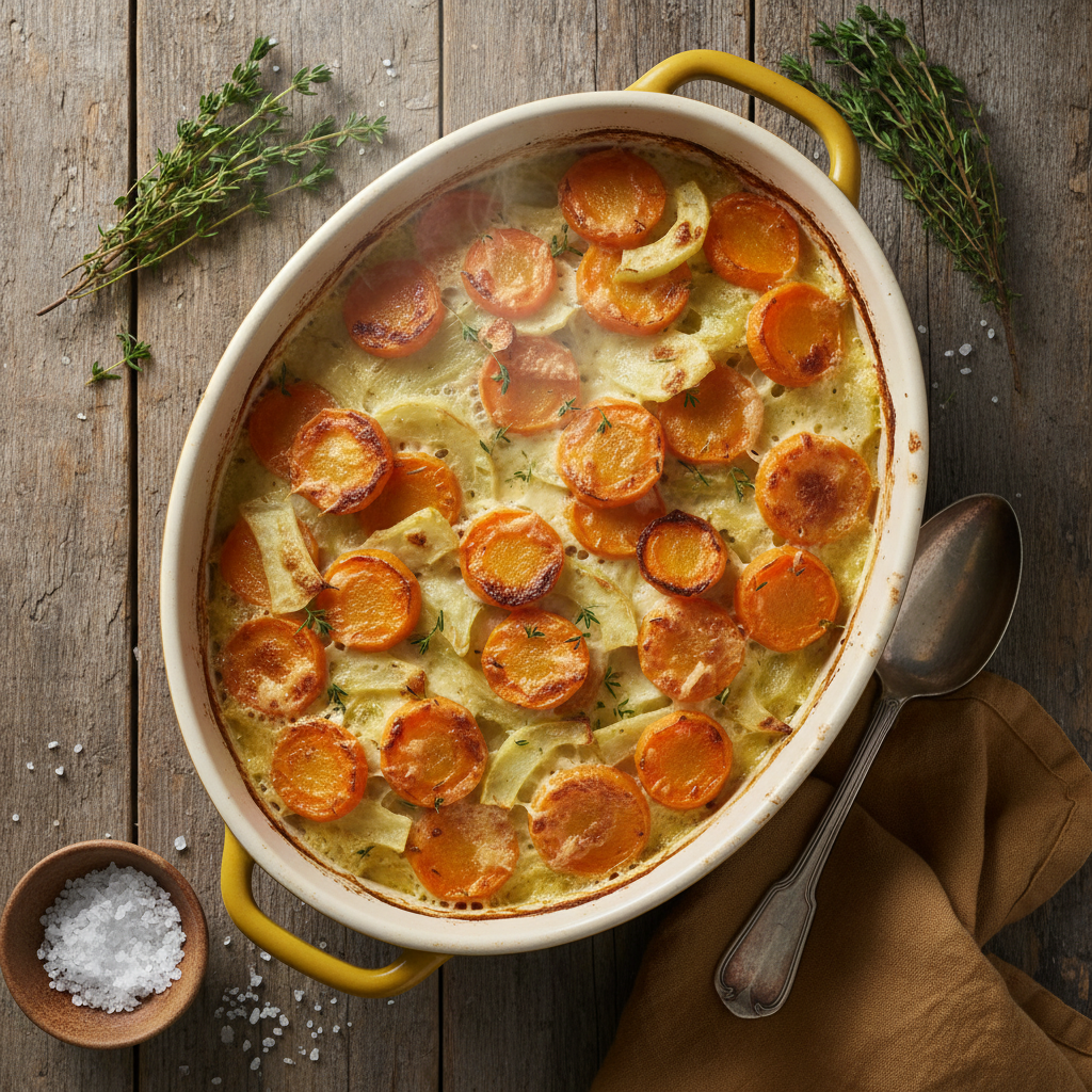 Gratin de Carotte et Céleri Rustique