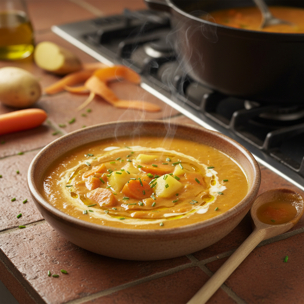 Soupe de carottes et pommes de terre