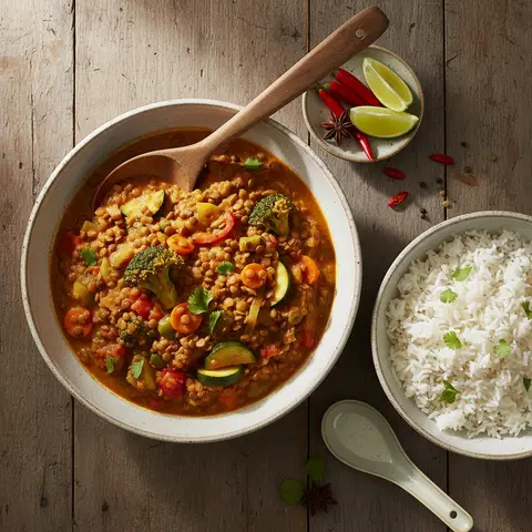 Asiatisches Linsen-Curry