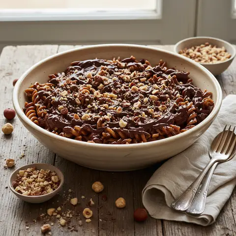 Chocolate and Hazelnut Pasta Dessert