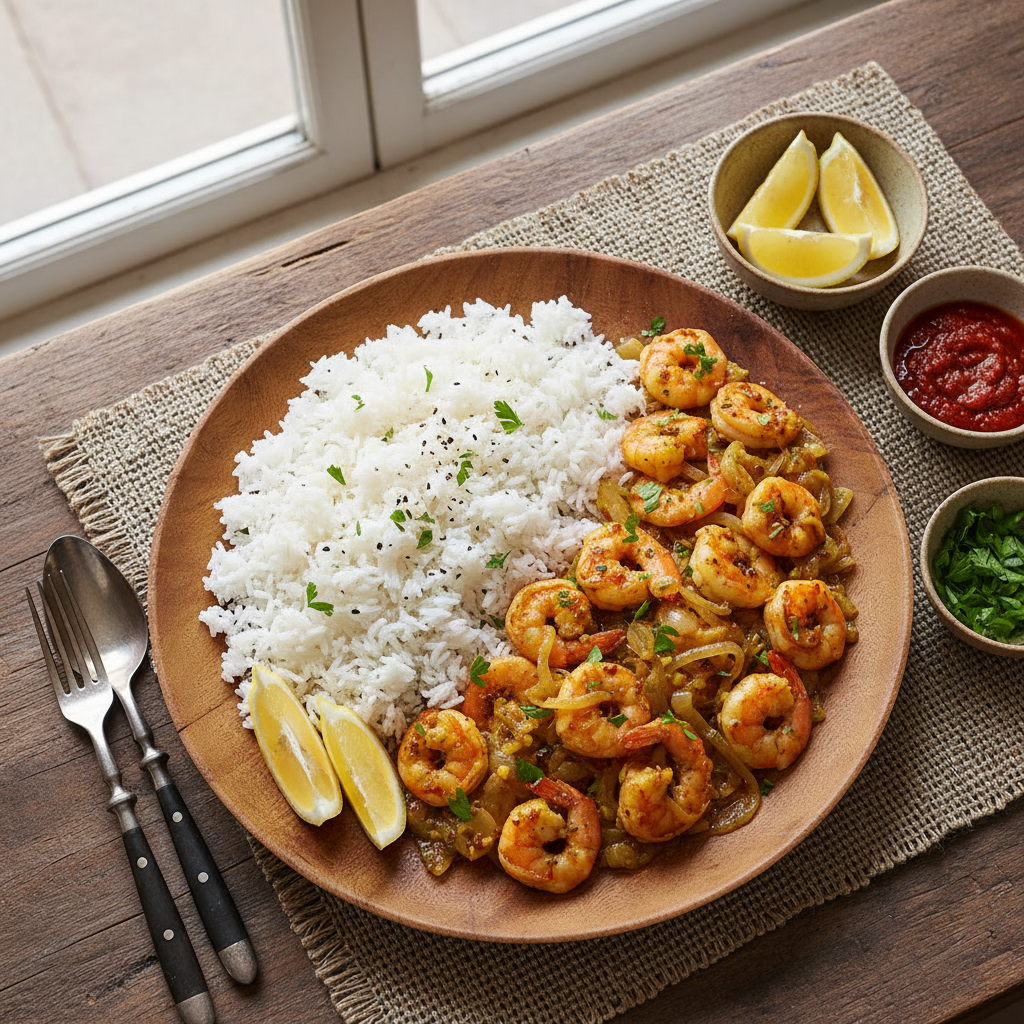 Yassa aux Crevettes (Sénégal)