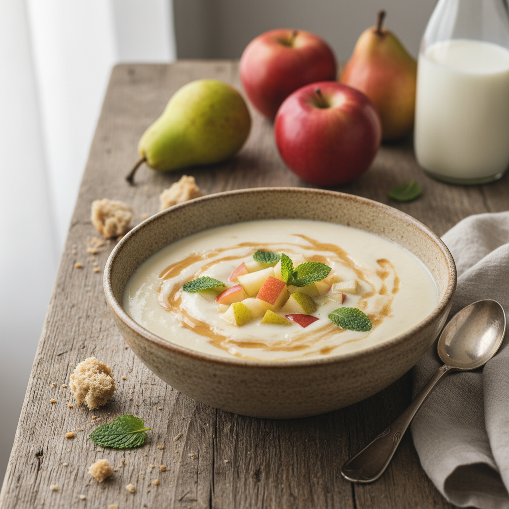Soupe Crémeuse aux Fruits et Lait