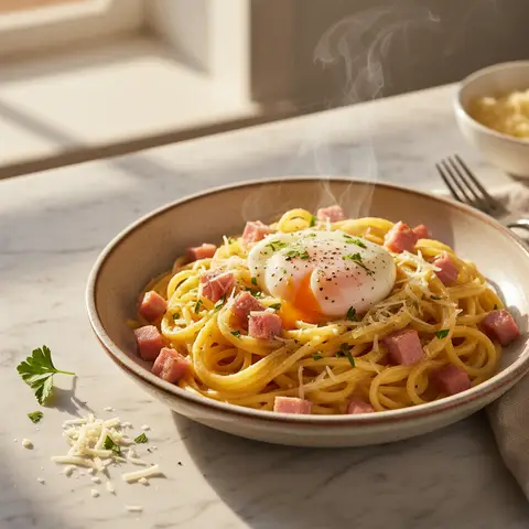 Simplified Carbonara Pasta