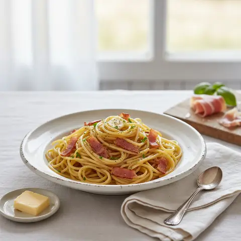 Pasta with Ham and Butter