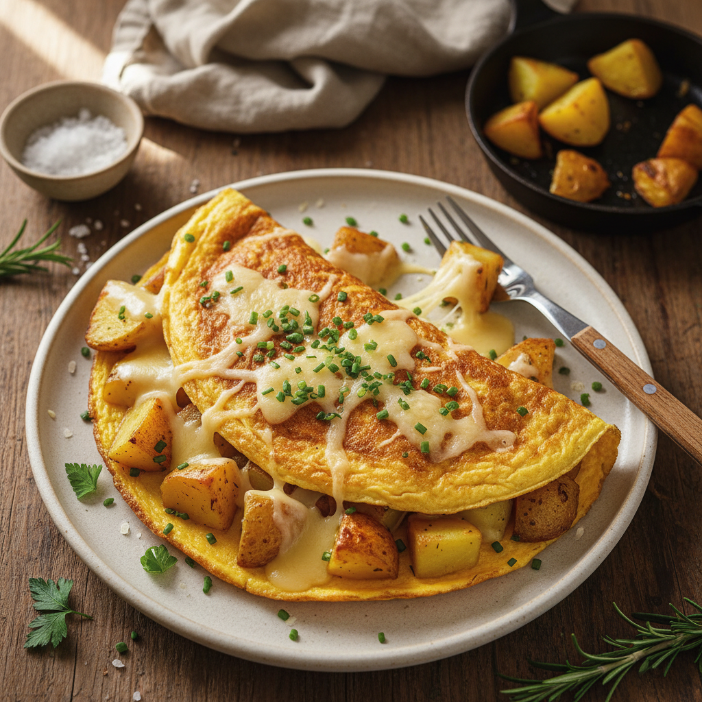 Omelette Paysanne au Gruyère et Pommes de Terre