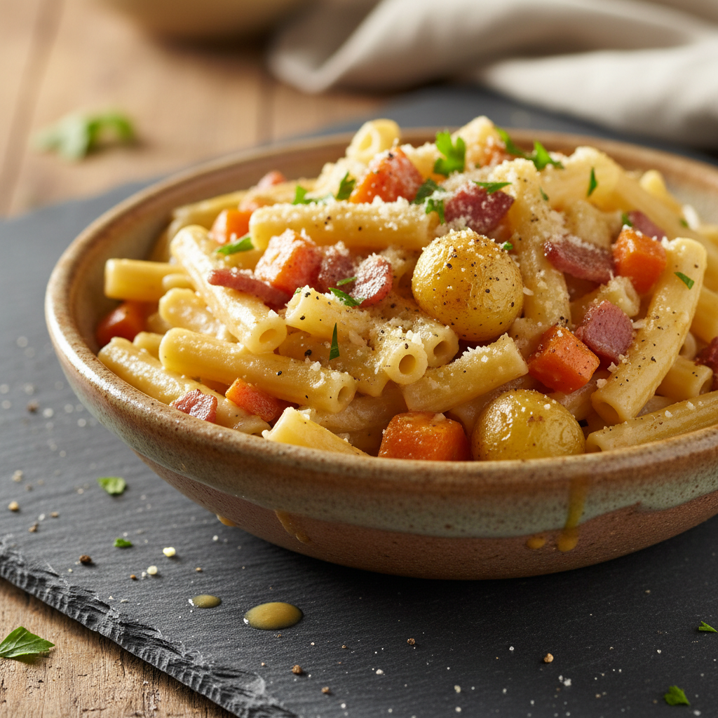 Pâtes à la Carbonara de Campagne